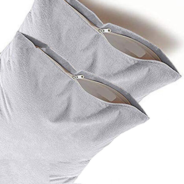 LightGrey Water Resistant Terry Cotton Pillow Protector