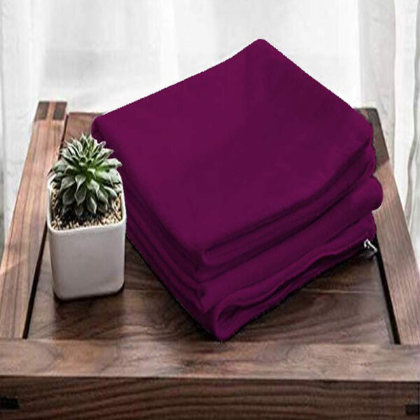 Maroon Water Resistant Terry Cotton Pillow Protector - Image 2