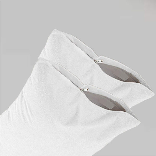 White Water Resistant Terry Cotton Pillow Protector